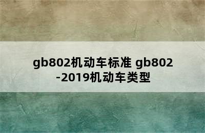 gb802机动车标准 gb802-2019机动车类型